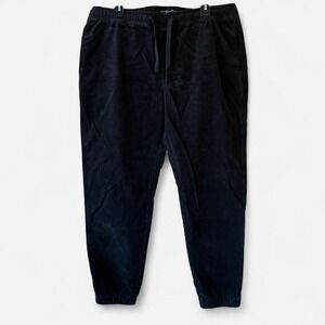 Y2K Men's Forever 21 Black Corduroy Joggers Sz XL